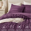 Olliix 510 Design Mia Queen Comforter Set Microfiber in Purple