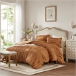 Olliix 510 Design Mia Queen Comforter Set Microfiber in Brown