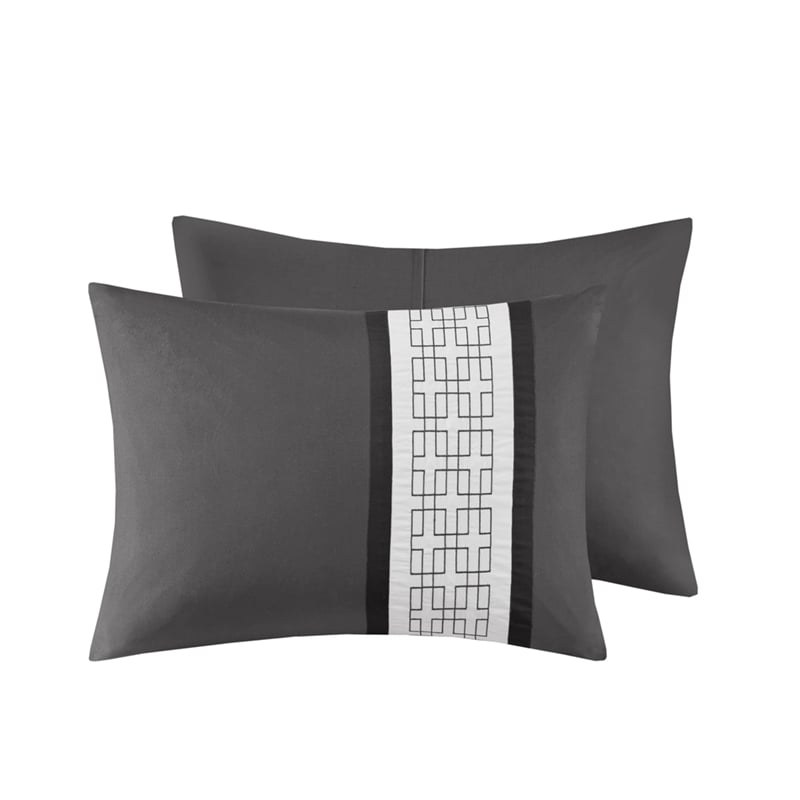 Olliix 510 Design Powell Queen Comforter Set Polyester in Dark Grey
