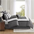 Olliix 510 Design Powell Queen Comforter Set Polyester in Dark Grey