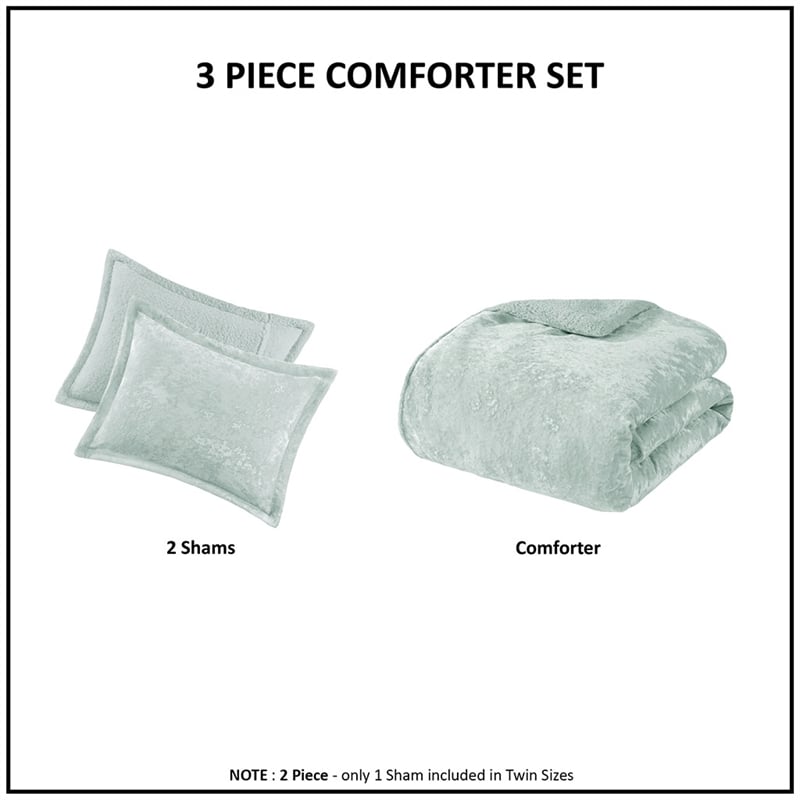 Olliix Intelligent Design Mira Full/Queen Comforter Mini Set Polyester in Aqua