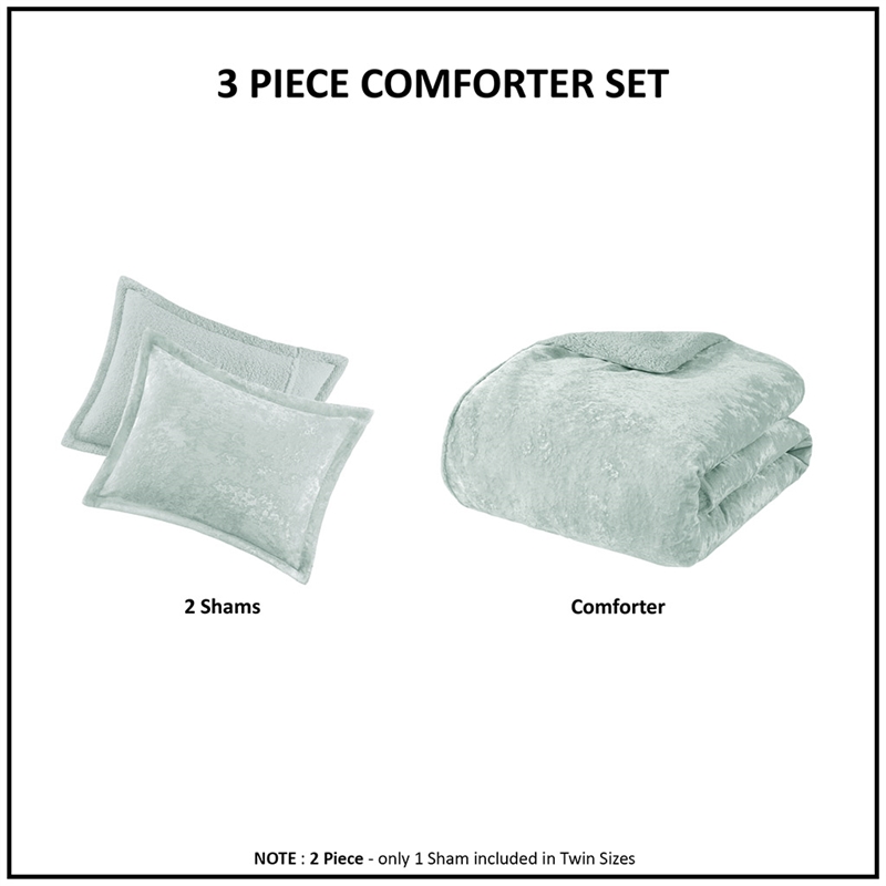 Olliix Intelligent Design Mira King/Cal King Comforter Mini Set in Aqua