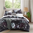 Olliix Madison Park Jolene Full/Queen Comforter Set Cotton in Dark Grey/Plum