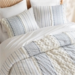 Olliix INK+IVY Imani King/Cal King Comforter Mini Set Cotton in White/Navy