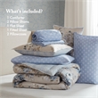 Olliix Madison Park Essentials Heather Cal King Comforter Set in Beige/Blue