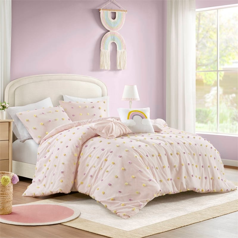 Olliix Intelligent Design Kids Callie Full/Queen Comforter Set in Pink Multi