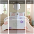 Olliix Intelligent Design Kids Gracie Full/Queen Comforter Set in White/Purple