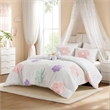 Olliix Intelligent Design Kids Gracie Full/Queen Comforter Set in White/Purple