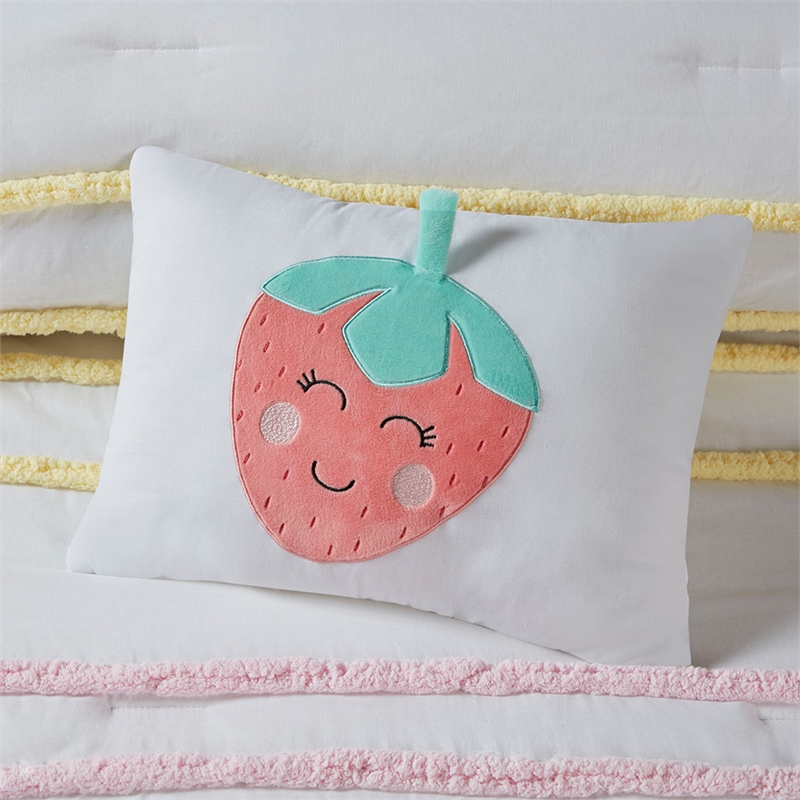 Olliix Intelligent Design Kids Haisley Full/Queen Comforter Set Cotton in Pink