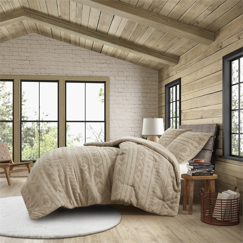 Olliix Woolrich Breckenridge Full/Queen Comforter Mini Set Polyester in Tan