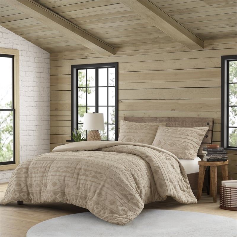 Olliix Woolrich Breckenridge Twin/Twin XL Comforter Mini Set Polyester in Tan