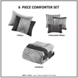 Olliix Madison Park Lori Full/Queen Comforter Set Polyester in Black/Silver