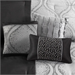 Olliix Madison Park Lori Full/Queen Comforter Set Polyester in Black/Silver