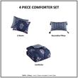 Olliix Madison Park Marfa Full/Queen Comforter Set Polyester in Navy