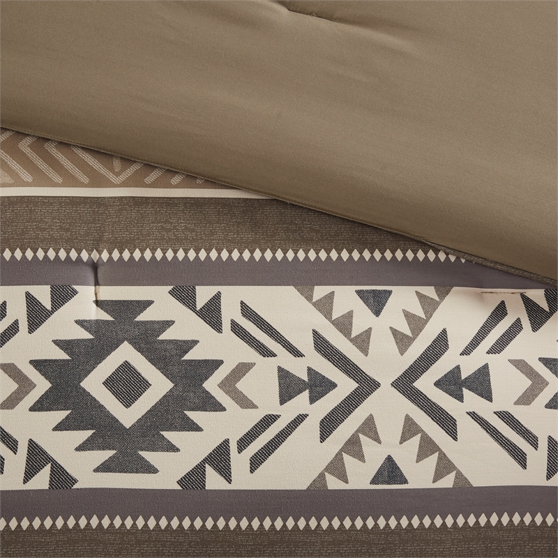 Olliix Madison Park Mariposa King/Cal King Comforter Set Polyester in Brown