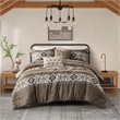 Olliix Madison Park Mariposa King/Cal King Comforter Set Polyester in Brown