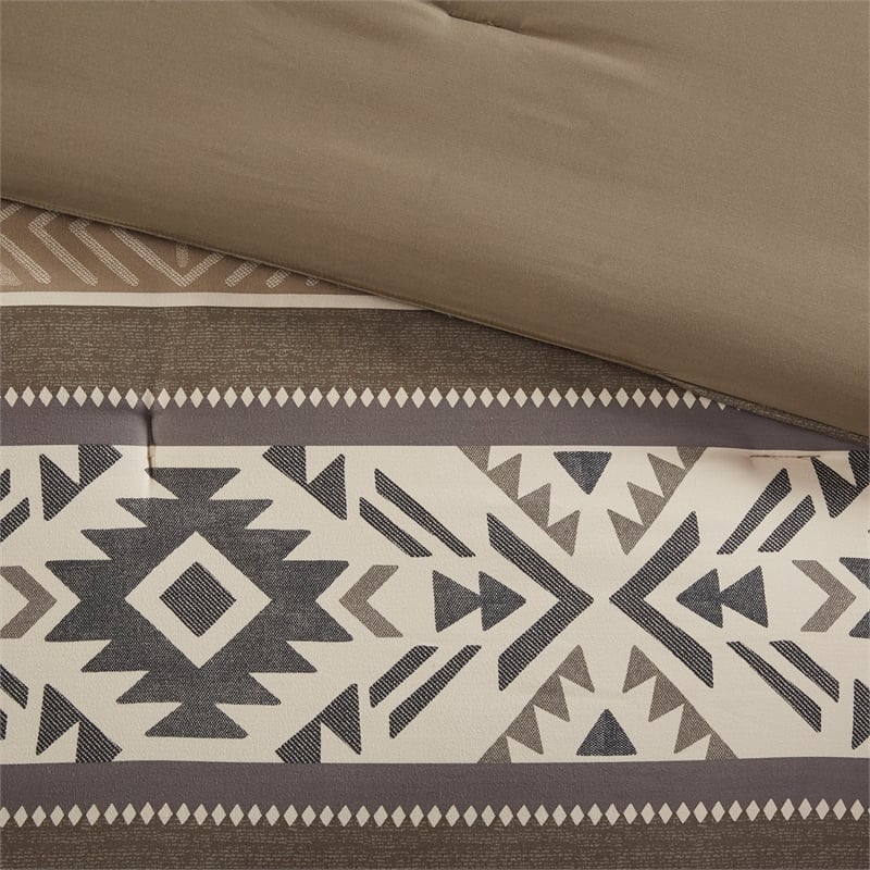 Olliix Madison Park Mariposa Full/Queen Comforter Set Polyester in Brown