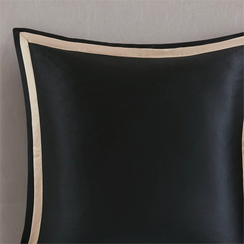 Olliix Madison Park Odette Cal King Comforter Set Polyester in Black
