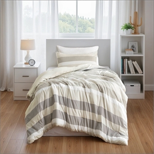 Olliix Regency Heights Blais Twin/Twin XL Comforter Mini Set in Neutral