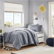 Olliix Super Listing Logan Twin/Twin XL Comforter Set Polyester in Blue/Grey
