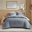 Olliix Super Listing Logan Cal King Comforter Set Polyester in Blue/Grey