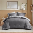 Olliix Super Listing Logan Queen Comforter Set Polyester in Charcoal