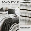 Olliix Madison Park Carolina Full/Queen Comforter Set Polyester in Black