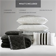 Olliix Madison Park Carolina King/Cal King Comforter Set Polyester in Black