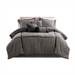 Olliix Madison Park Dallas Cal King Comforter Set Polyester in Grey