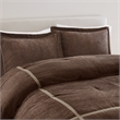 Olliix Madison Park Dallas Cal King Comforter Set Polyester in Brown