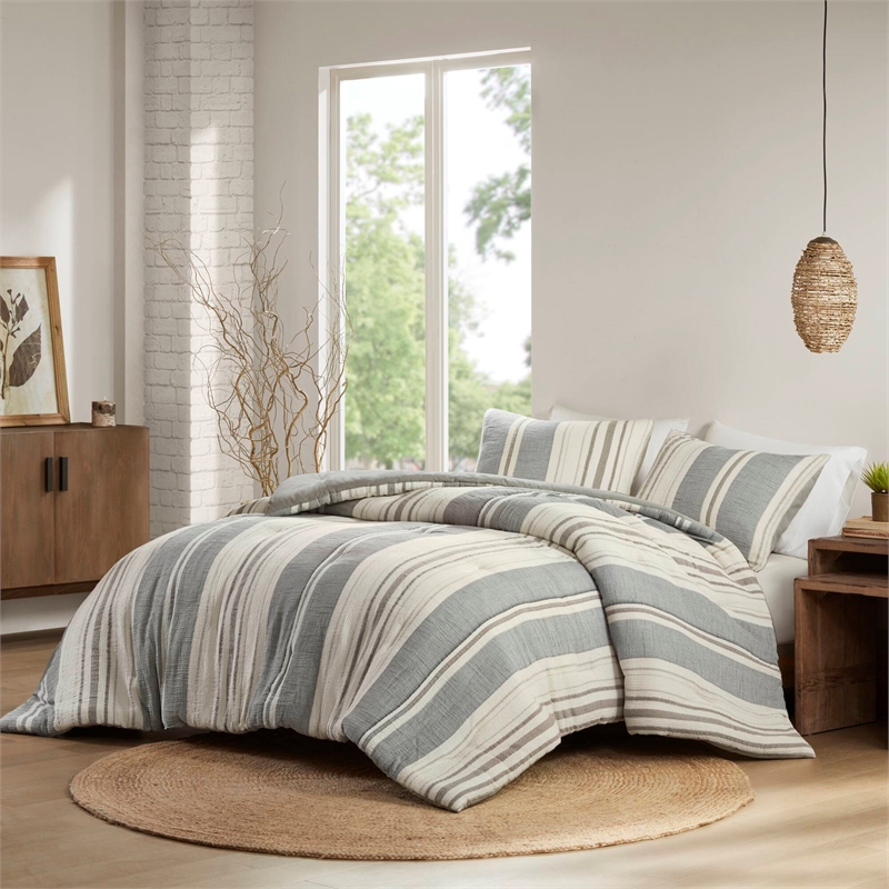 Olliix Woolrich Mesa Full/Queen Comforter Set Cotton in Grey