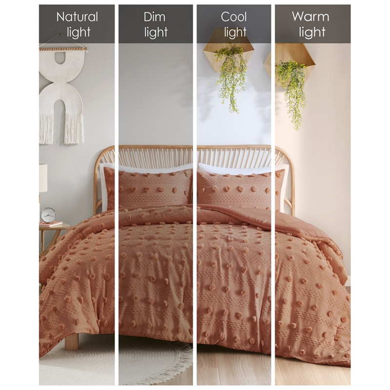 Olliix Intelligent Design Lucy Twin/Twin XL Comforter Mini Set Polyester in Rust