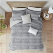 Olliix Madison Park Drew King/Cal King Comforter Set Polyester in Gray