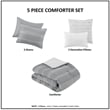 Olliix Madison Park Drew King/Cal King Comforter Set Polyester in Gray