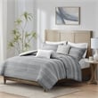 Olliix Madison Park Drew King/Cal King Comforter Set Polyester in Gray