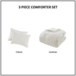Olliix Madison Park Orly King/Cal King Comforter Mini Set Polyester in Ivory