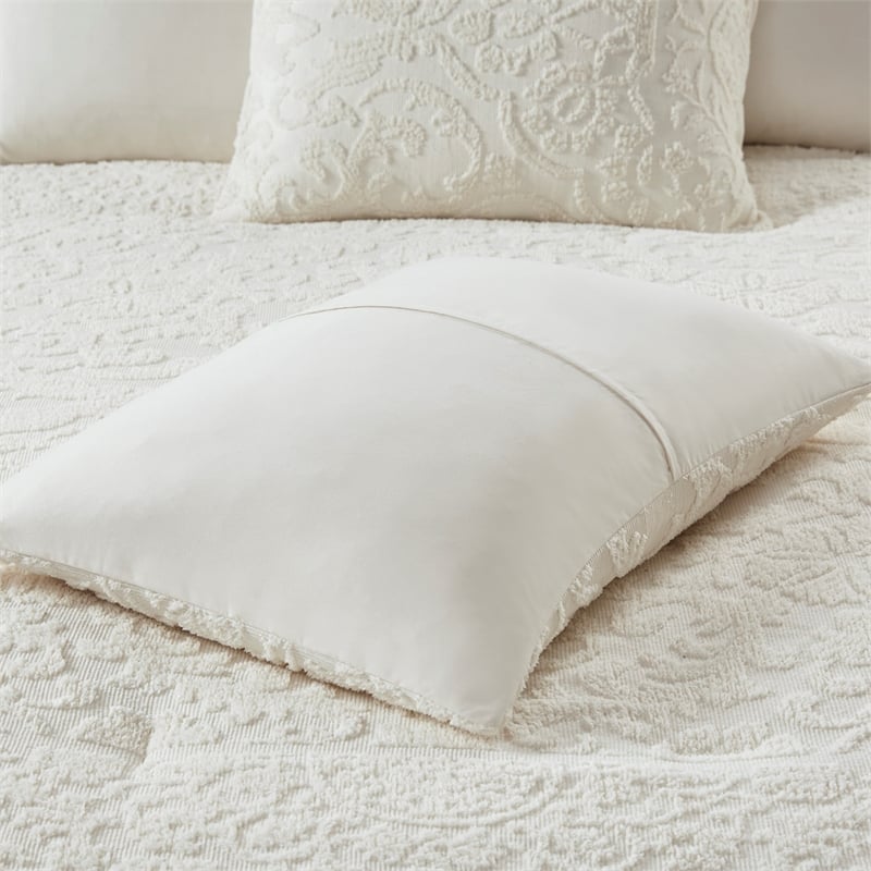 Olliix Madison Park Orly King/Cal King Comforter Mini Set Polyester in Ivory