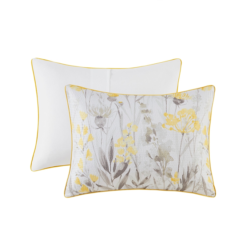 Olliix Madison Park Prairie King/Cal King Comforter Set Polyester in Yellow