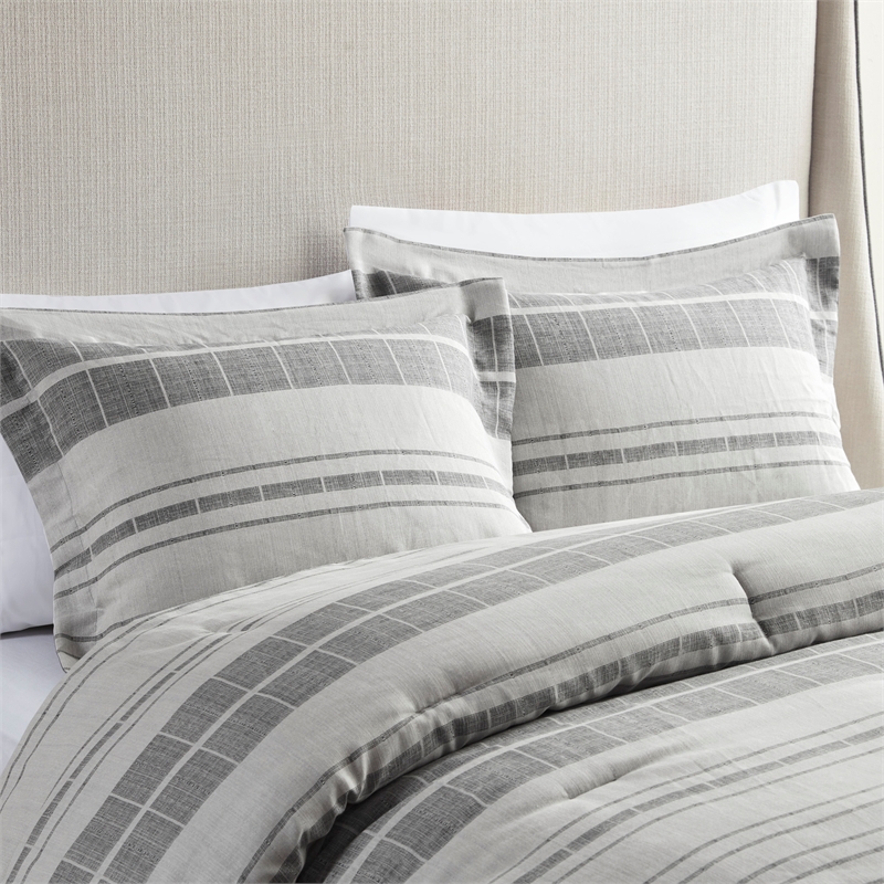 Olliix Madison Park Rhodes Full/Queen Comforter Set Cotton in Grey/Multi