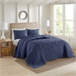 Olliix 510 Design Oakley Full/Queen Bedspread Set Polyester in Navy