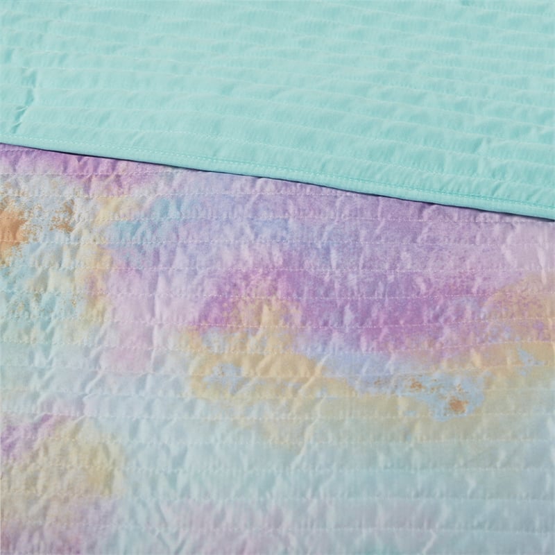 Olliix Intelligent Design Cassiopeia Twin/Twin XL Quilt Set Polyester in Aqua