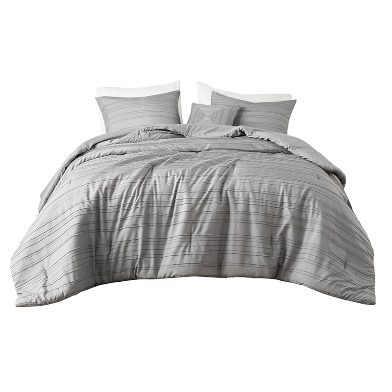 Olliix Intelligent Design Oliver Twin/Twin XL Comforter Set Polyester in Gray