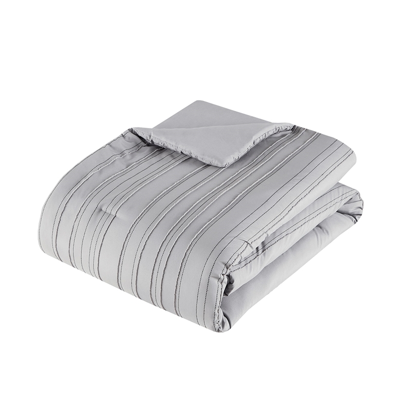 Olliix Intelligent Design Oliver Twin/Twin XL Comforter Set Polyester in Gray