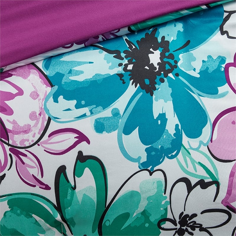 Olliix Intelligent Design Olivia King/Cal King Comforter Set Polyester in Blue