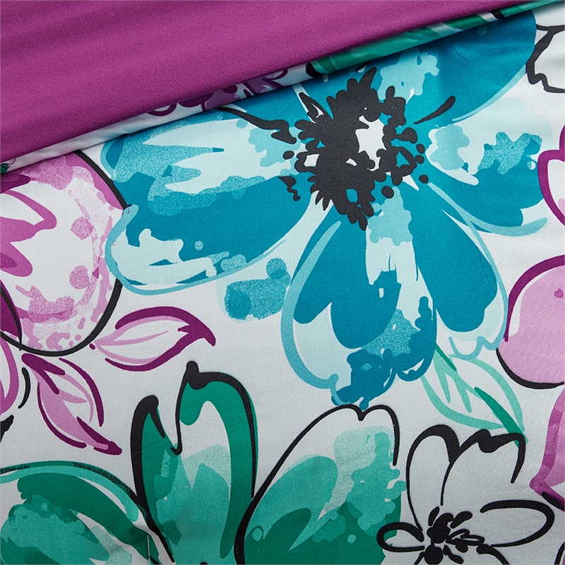 Olliix Intelligent Design Olivia Full/Queen Comforter Set Polyester in Blue