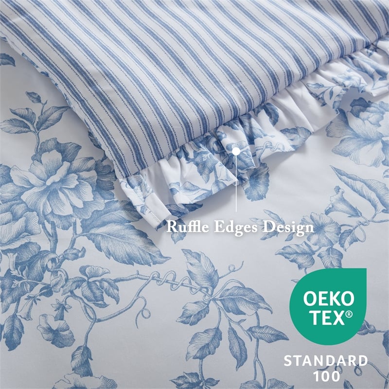 Olliix Madison Park Essentials Adele Twin/Twin XL Comforter Set in Blue