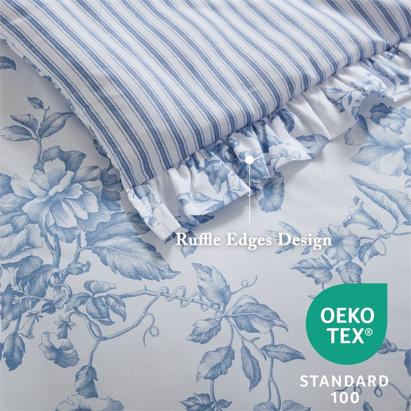 Olliix Madison Park Essentials Adele Full/Queen Comforter Set Polyester in Blue