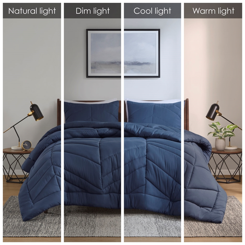 Olliix Intelligent Design Remy Twin/Twin XL Comforter Mini Set Polyester in Navy