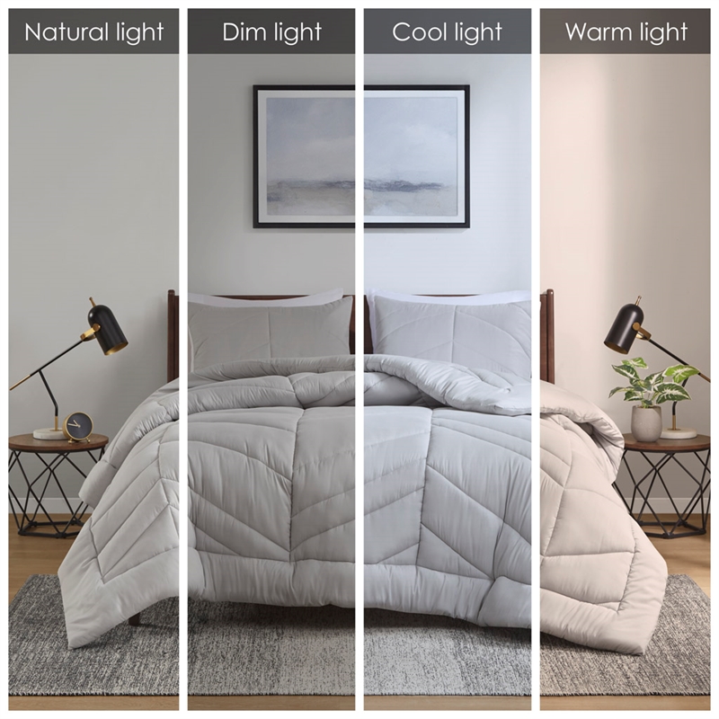 Olliix Intelligent Design Remy Full/Queen Comforter Mini Set Polyester in Gray