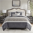 Olliix Madison Park Amelia King/Cal King Comforter Set Polyester in Grey
